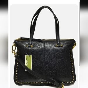 orYANY LARGE Studded Leather Bag Black NWT